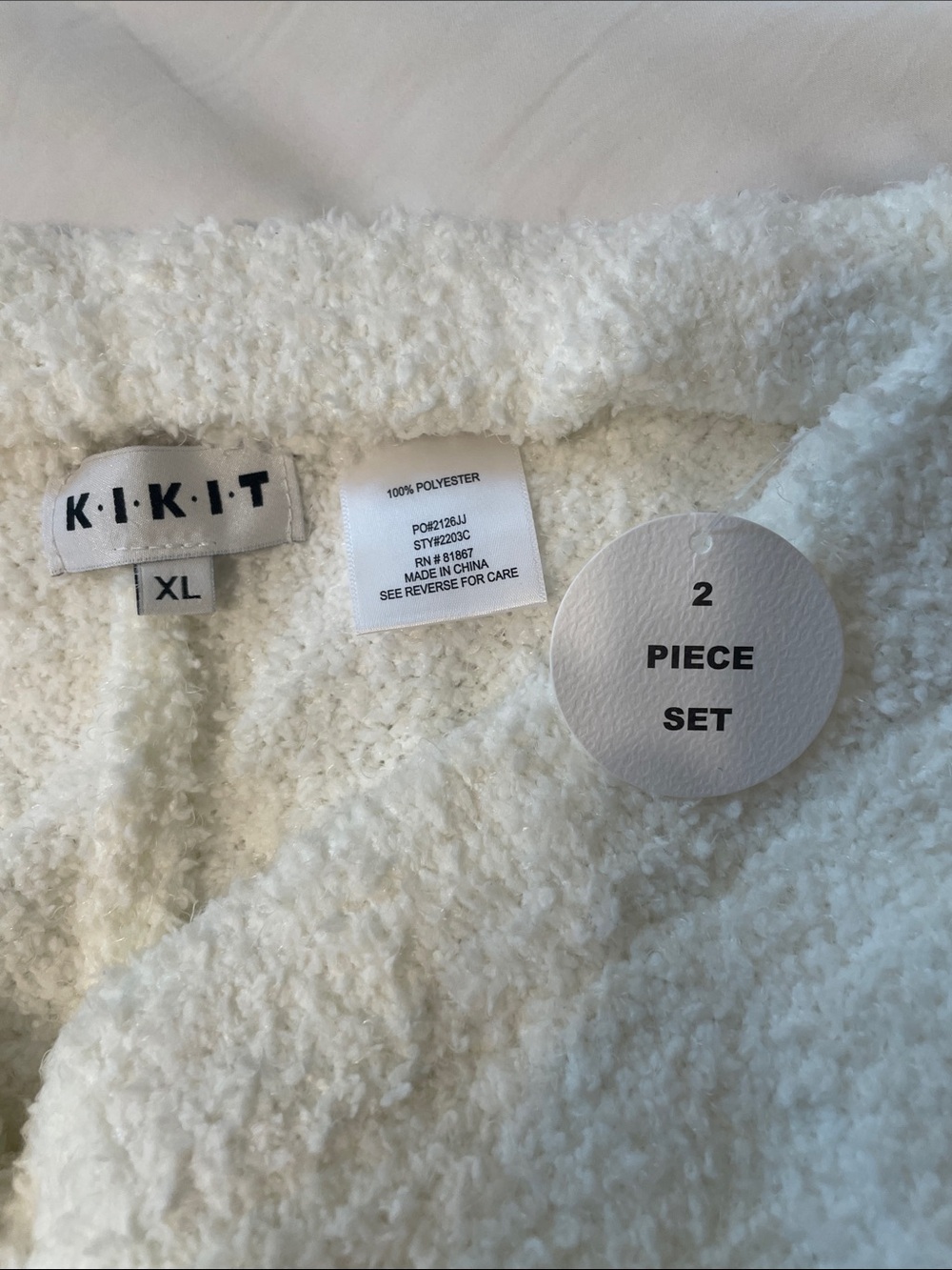Cozy Ivory Pajama Set - Picture 6 of 9